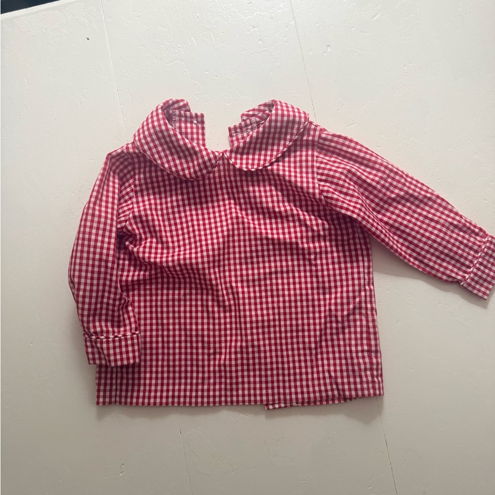 Little English Red Checkered Button Down Shirt